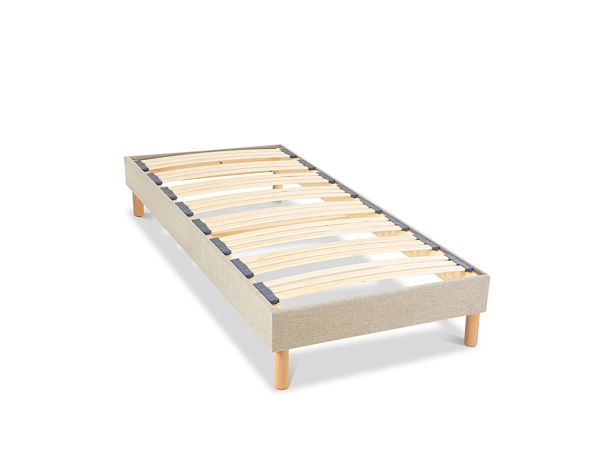 Pack Prélude 2.0 90x200 cm Matelas Latex 100% Naturel + Sommier Bois + Accessoires