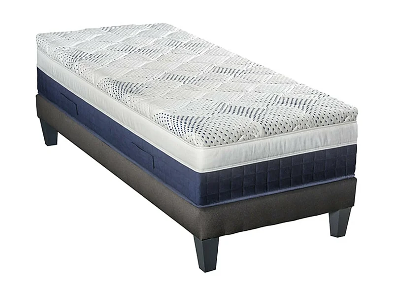 Ensemble matelas ferme 31cm à mémoire de forme et sommier en bois Castellane-90x190