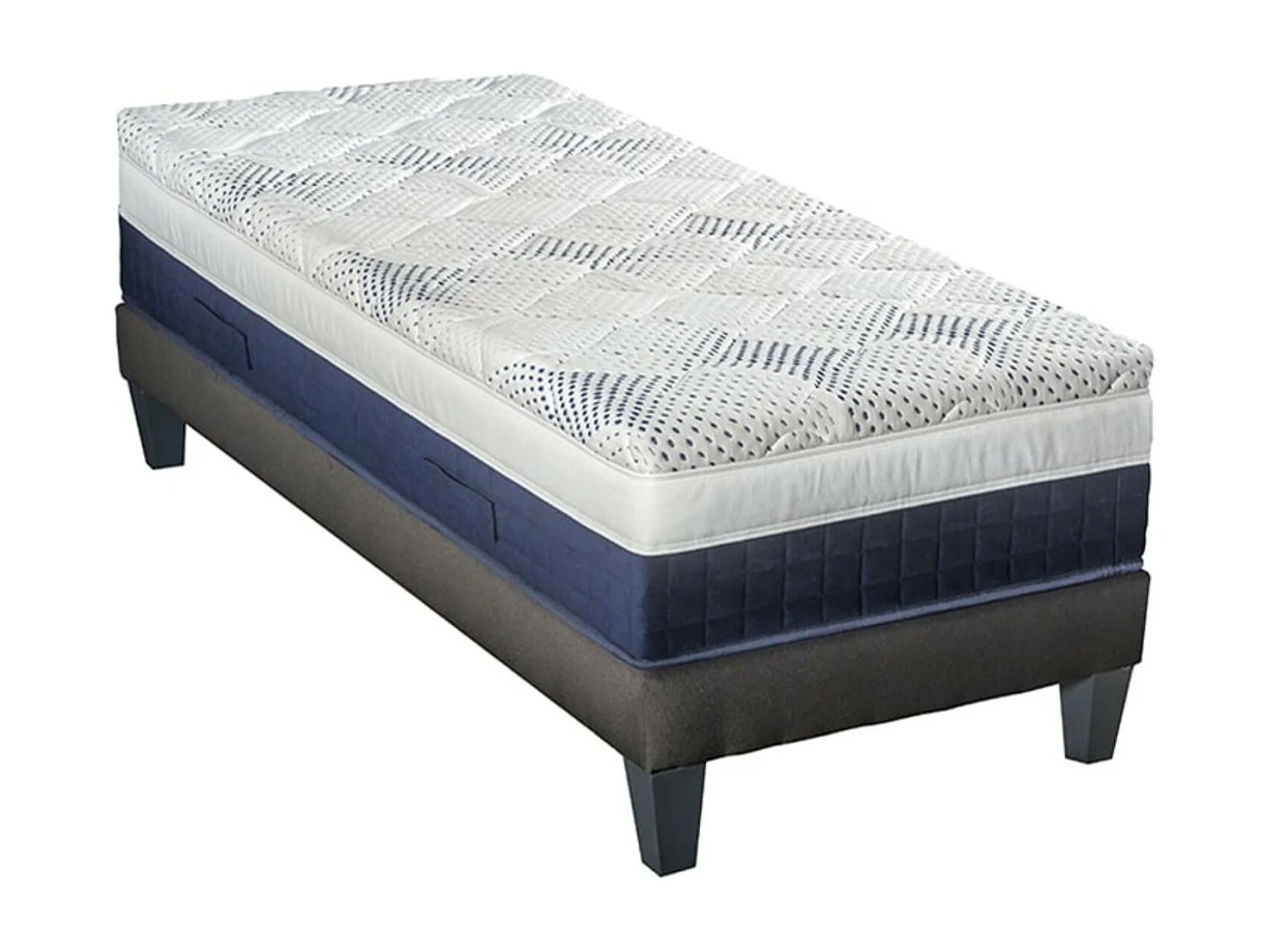 Ensemble matelas ferme 31cm à mémoire de forme et sommier en bois Castellane-90x190