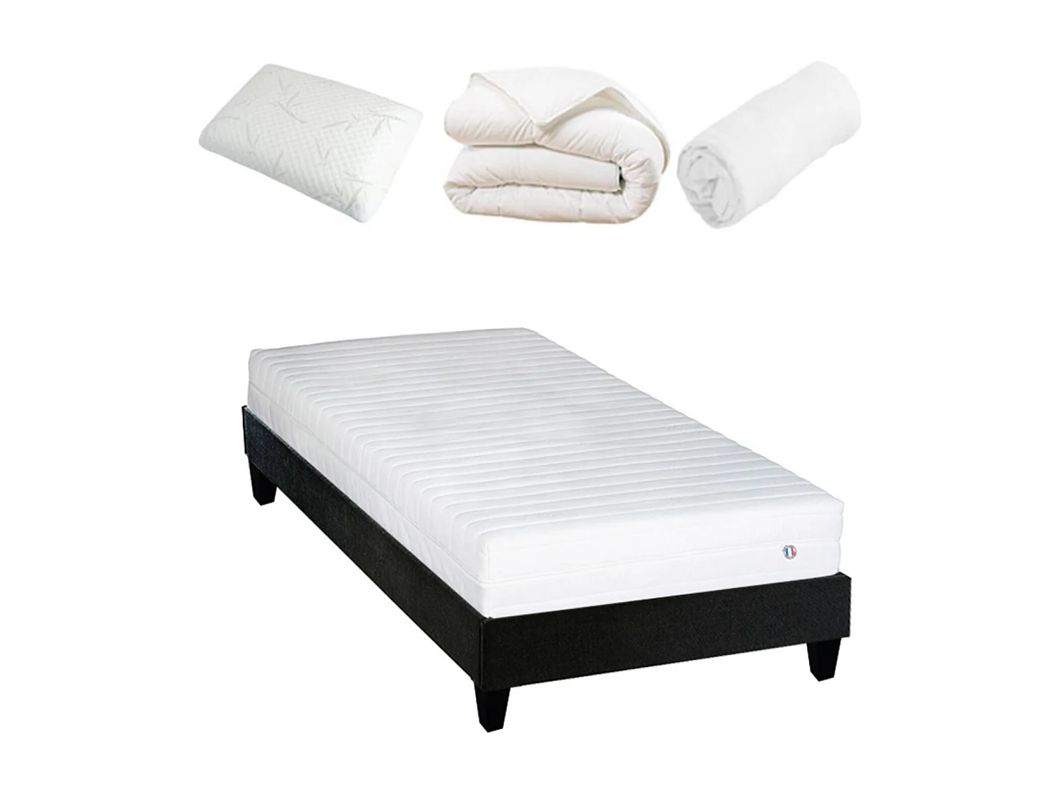 Pack prêt à dormir EGIO - sommier bois