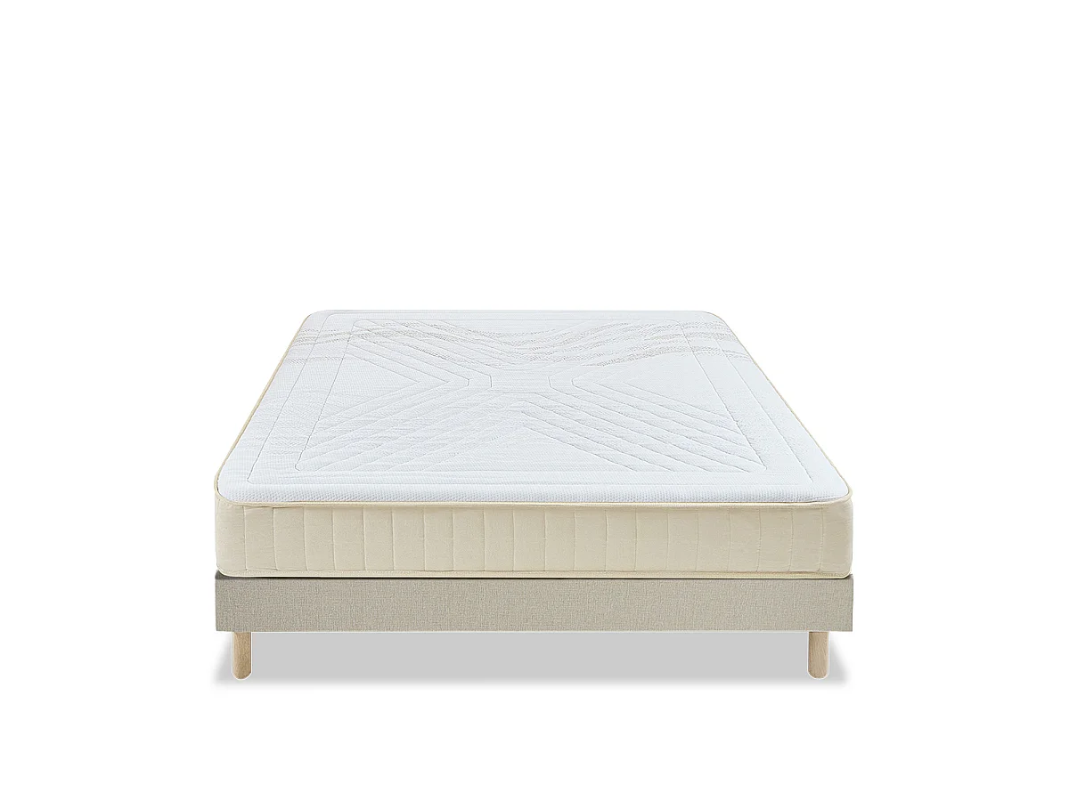 Ensemble Symphonie 2.0 140x200 cm Matelas Mousse + Sommier Bois