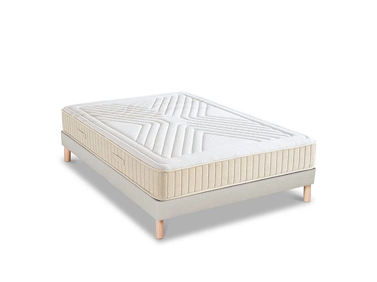 Ensemble Symphonie 2.0 140x200 cm Matelas Mousse + Sommier Bois