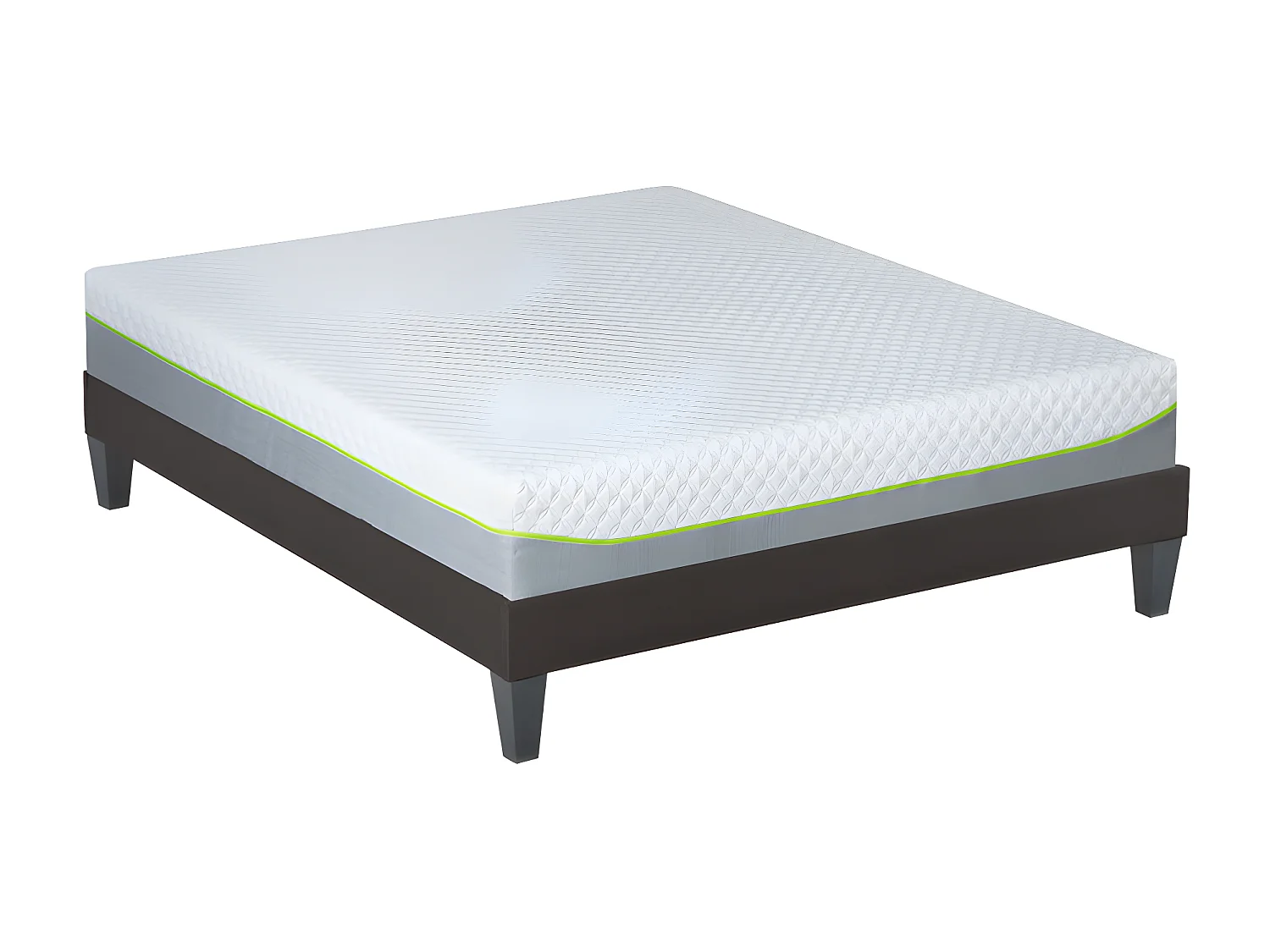 OLYMPE LITERIE | Ensemble ANTHEA 180x200 cm | Matelas Mémoire de forme + Sommier Bois