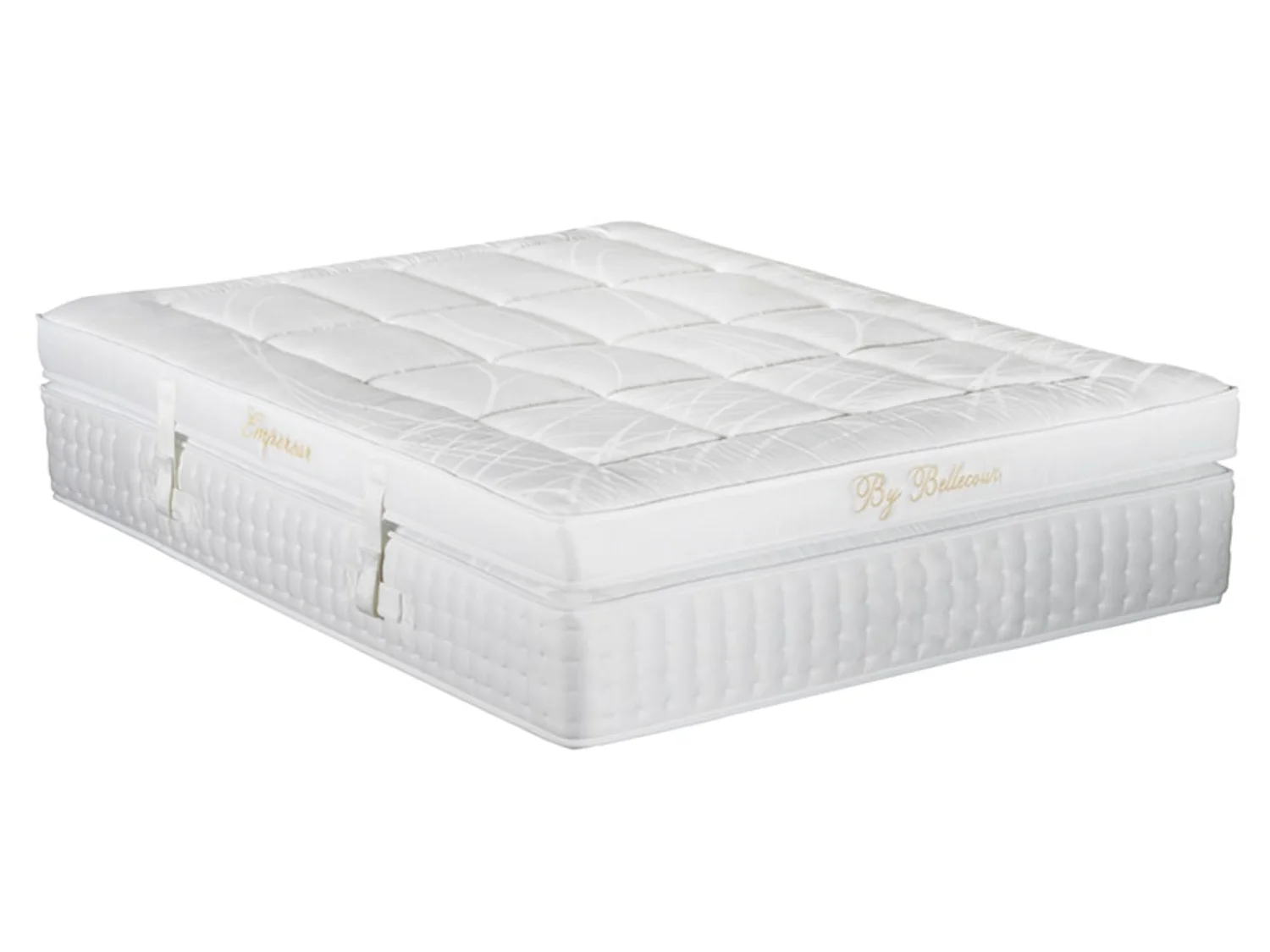 Ensemble hôtelier matelas ferme 33cm à mémoire de forme et sommier en bois Empereur-140x190
