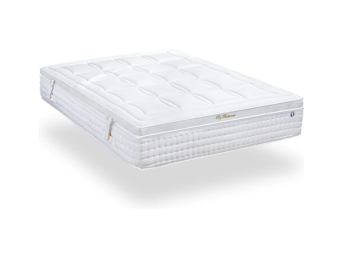BELLECOUR LITERIE | Pack Prêt à dormir EMPEREUR 90x200 cm | Matelas Mémoire de forme + Sommier + Accessoires