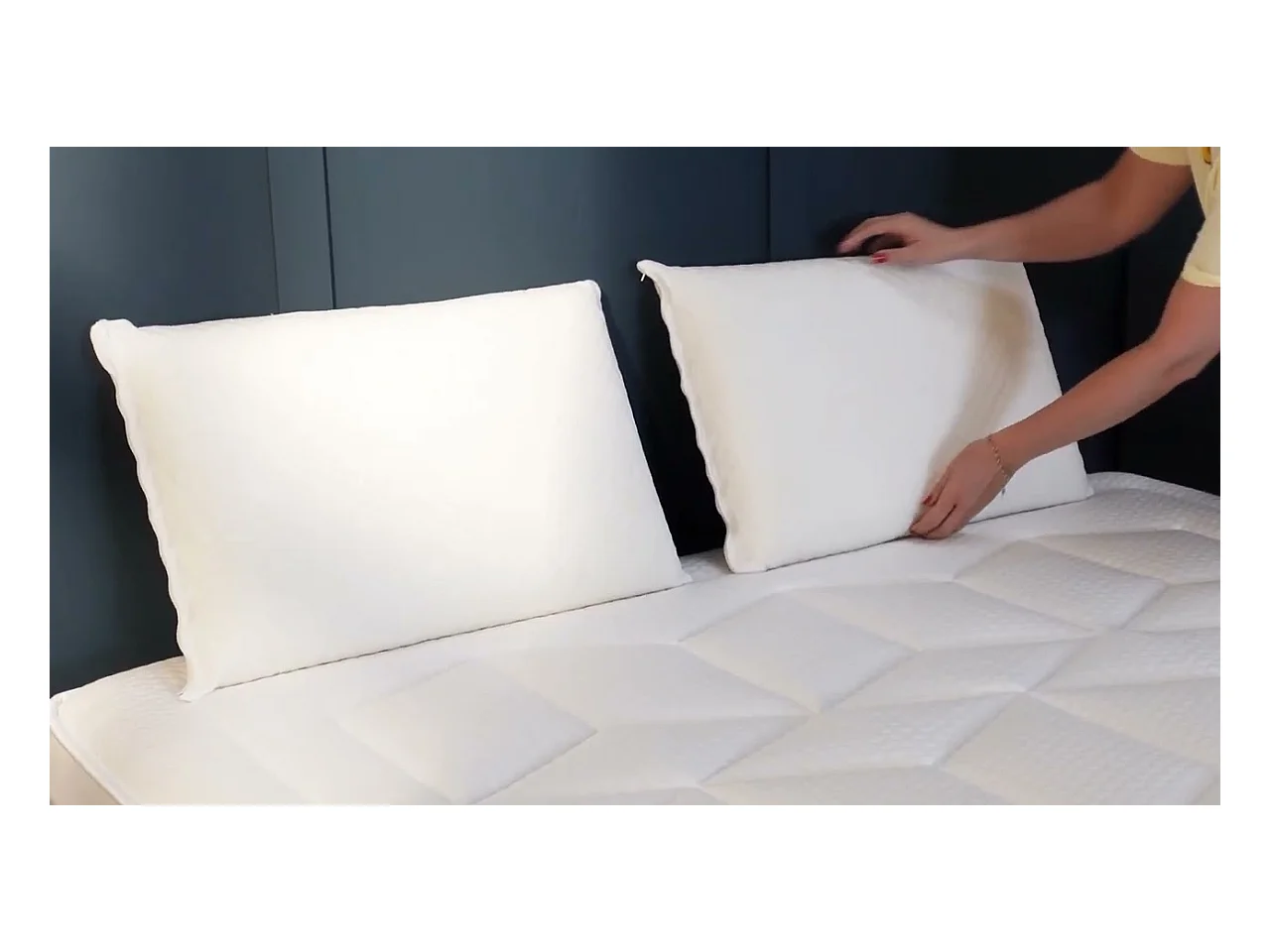 Ensemble matelas ferme 31cm à mémoire de forme et sommier en bois Grand Hôtel-90x190