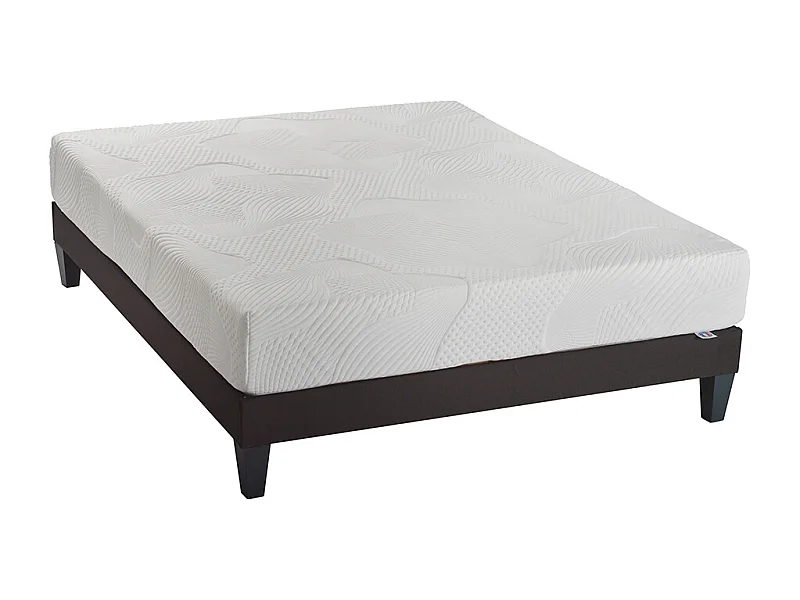 OLYMPE LITERIE | Ensemble OSLO 90x200 cm | Matelas Mémoire de forme + Sommier Bois