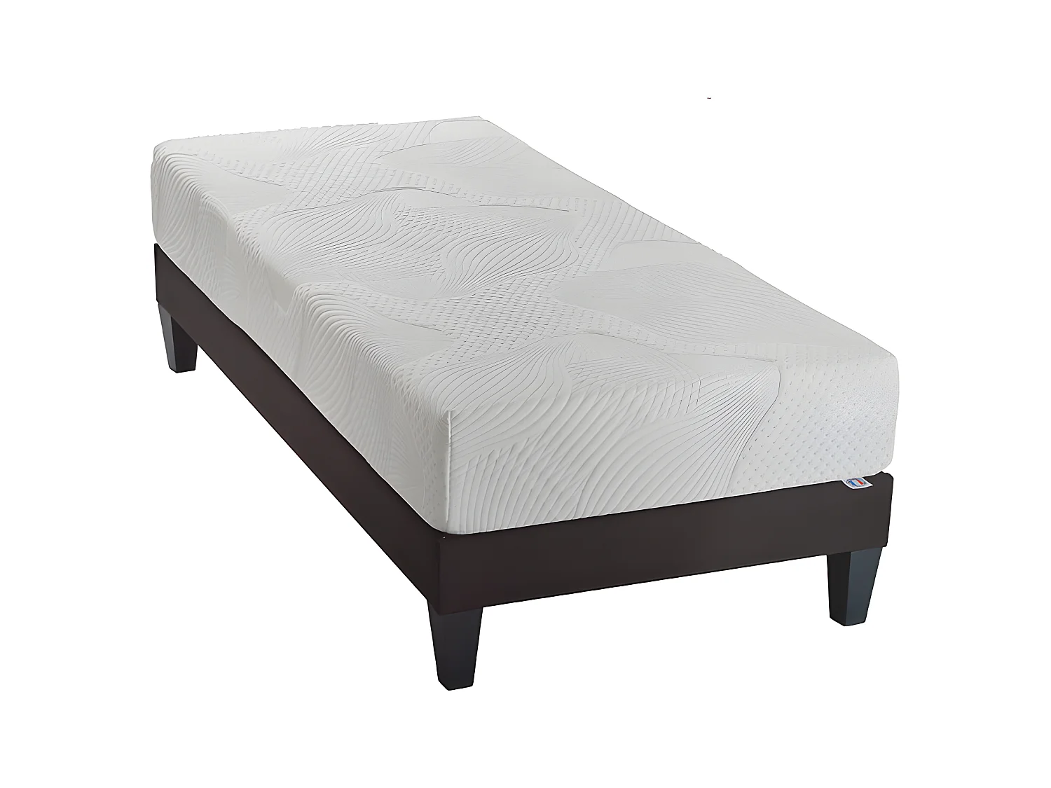 OLYMPE LITERIE | Ensemble OSLO 90x200 cm | Matelas Mémoire de forme + Sommier Bois