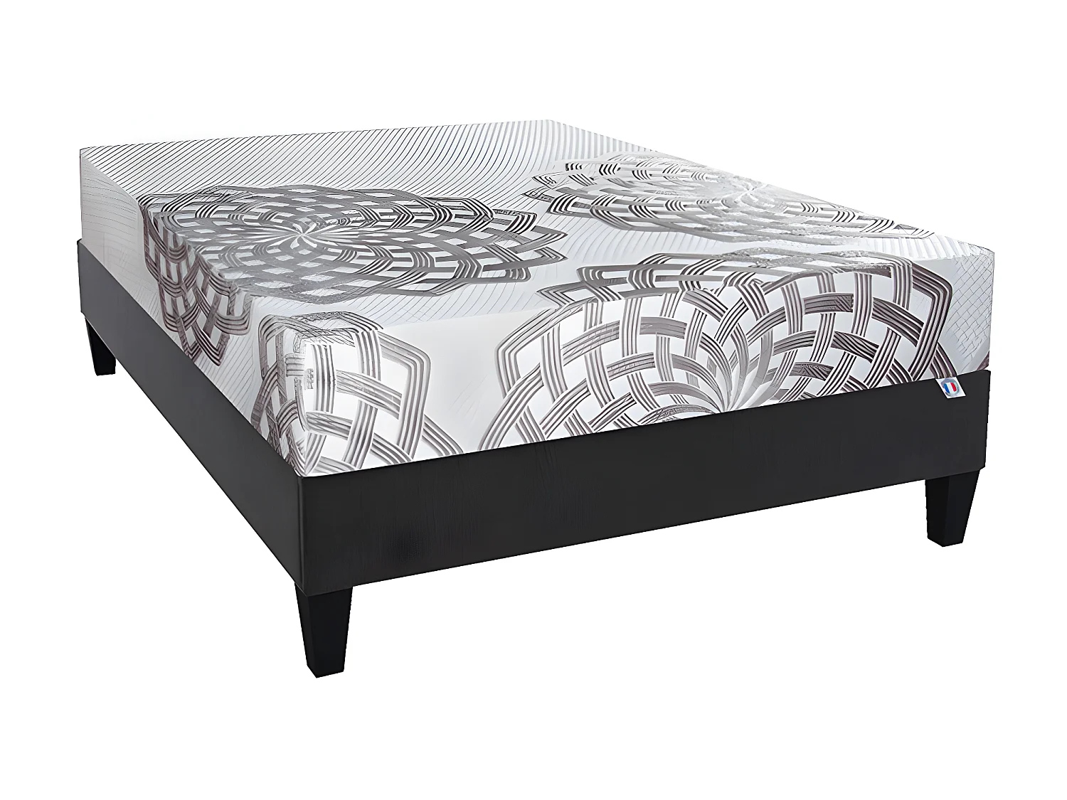 OLYMPE LITERIE | Ensemble HERAKLION 140x190 cm | Matelas Mémoire de forme + Sommier Bois