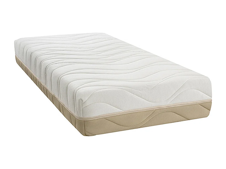 BELLECOUR LITERIE | Ensemble LEMAN 90x190 cm | Matelas Mousse hypersoft + Sommier Bois