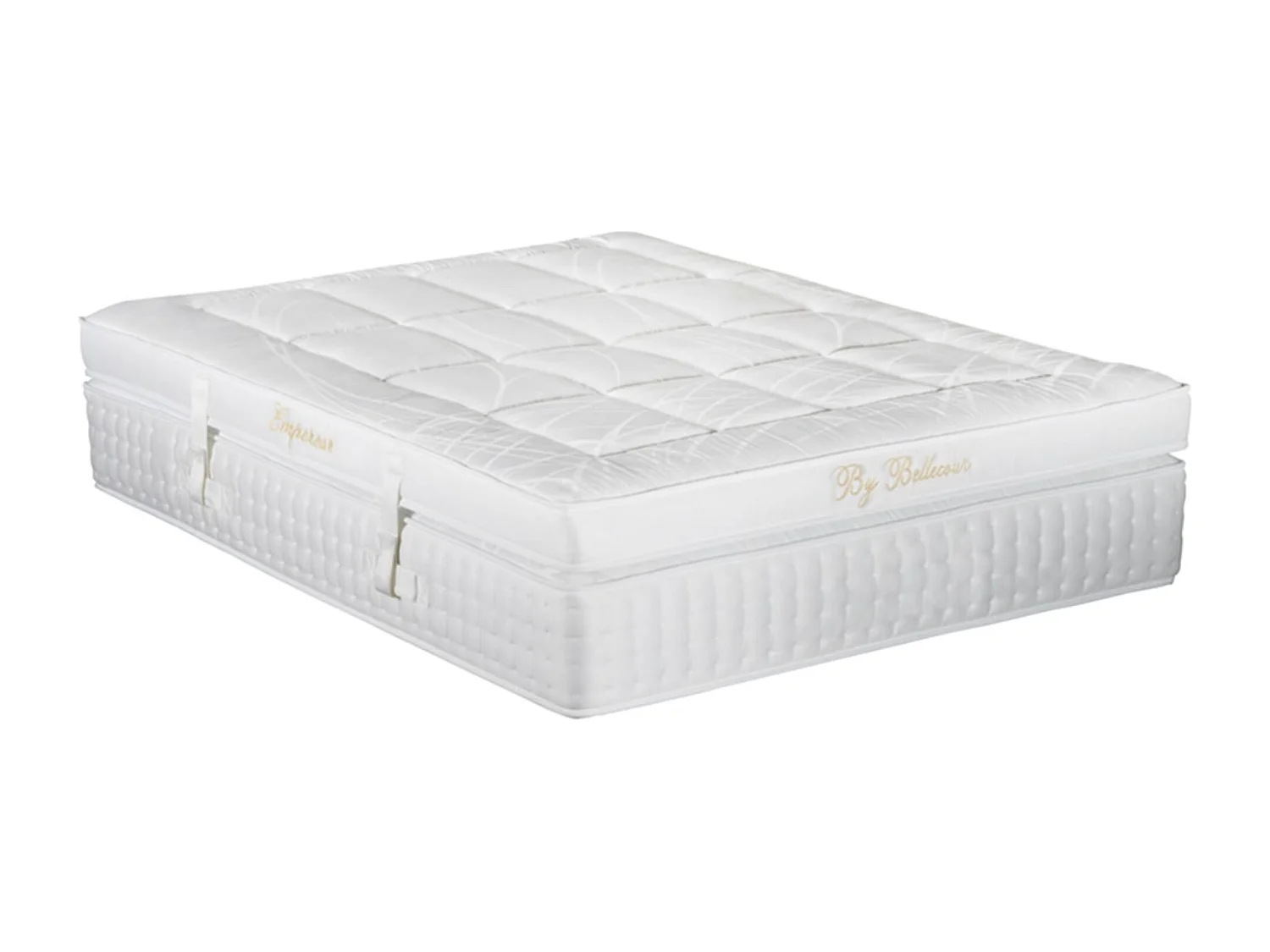 Ensemble hôtelier matelas ferme 33cm à mémoire de forme et sommier en bois Empereur-90x190