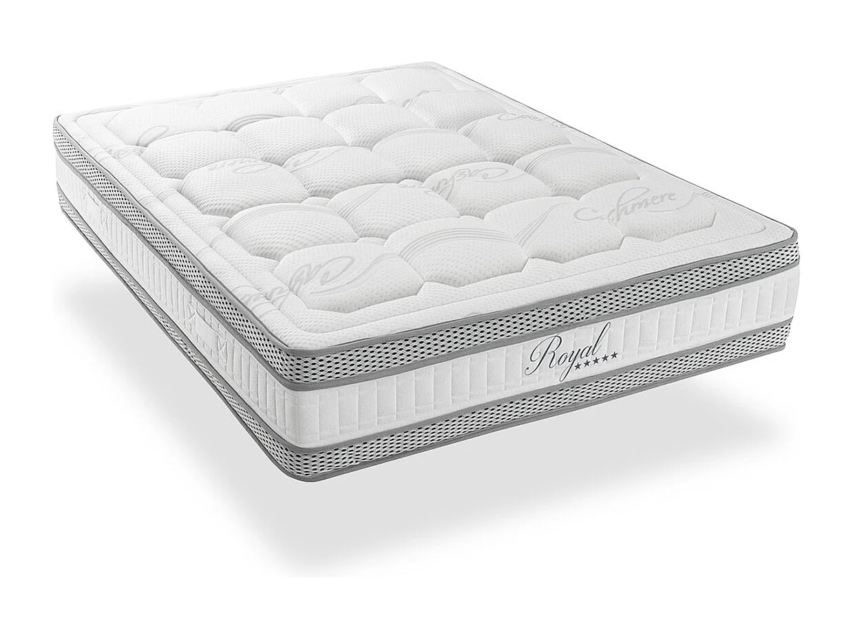 HYPSOM | Ensemble ROYAL 5* 90x190 cm | Matelas Mémoire de forme + Sommier Bois