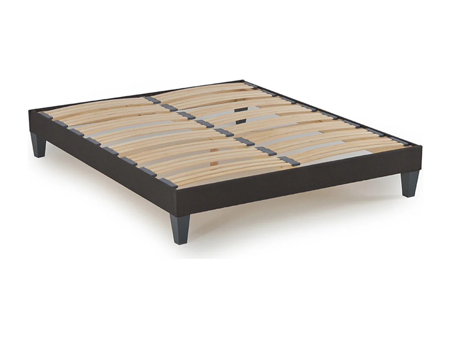 Ensemble matelas ferme 24cm à mémoire de forme et sommier en bois Châtelet-160x200