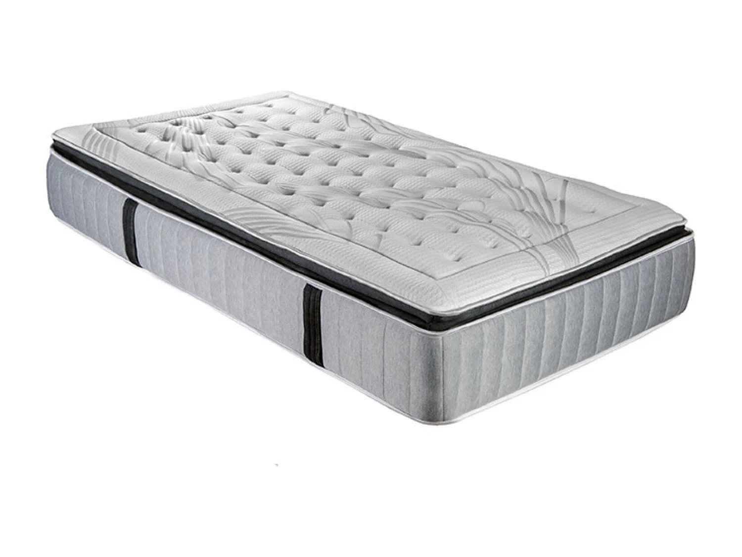 PHIGALIE - Matelas ressorts ensachés + sommier bois