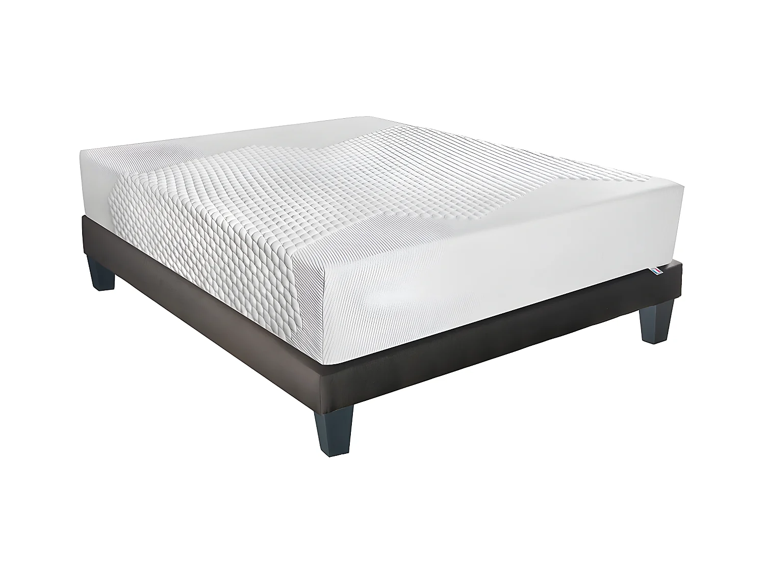 BELLECOUR LITERIE | Ensemble AINAY 180x200 cm | Matelas Mémoire de forme + Sommier Bois