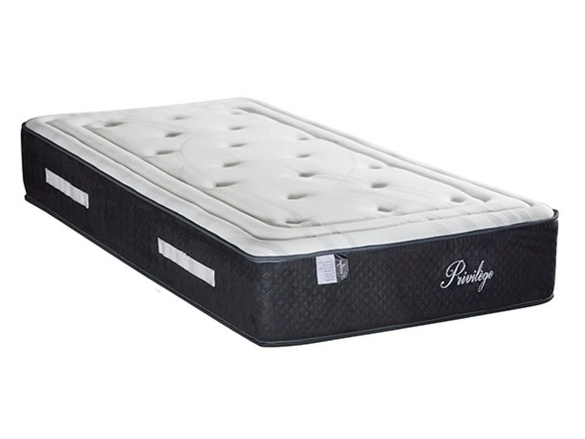 Ensemble Privilège 140x190 cm Matelas Ressorts ensachés + Sommier Bois