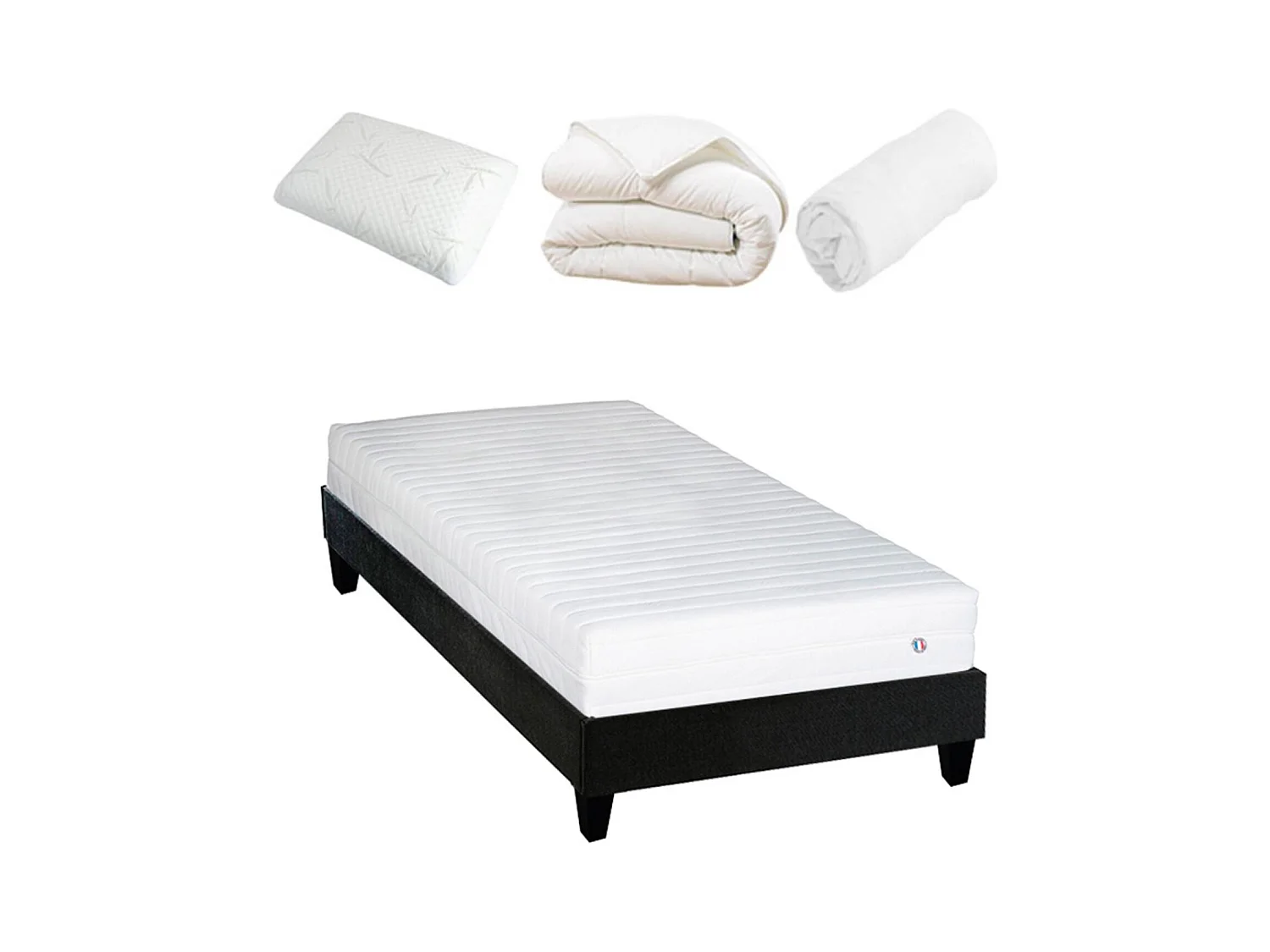 Pack prêt à dormir EGIO - sommier bois