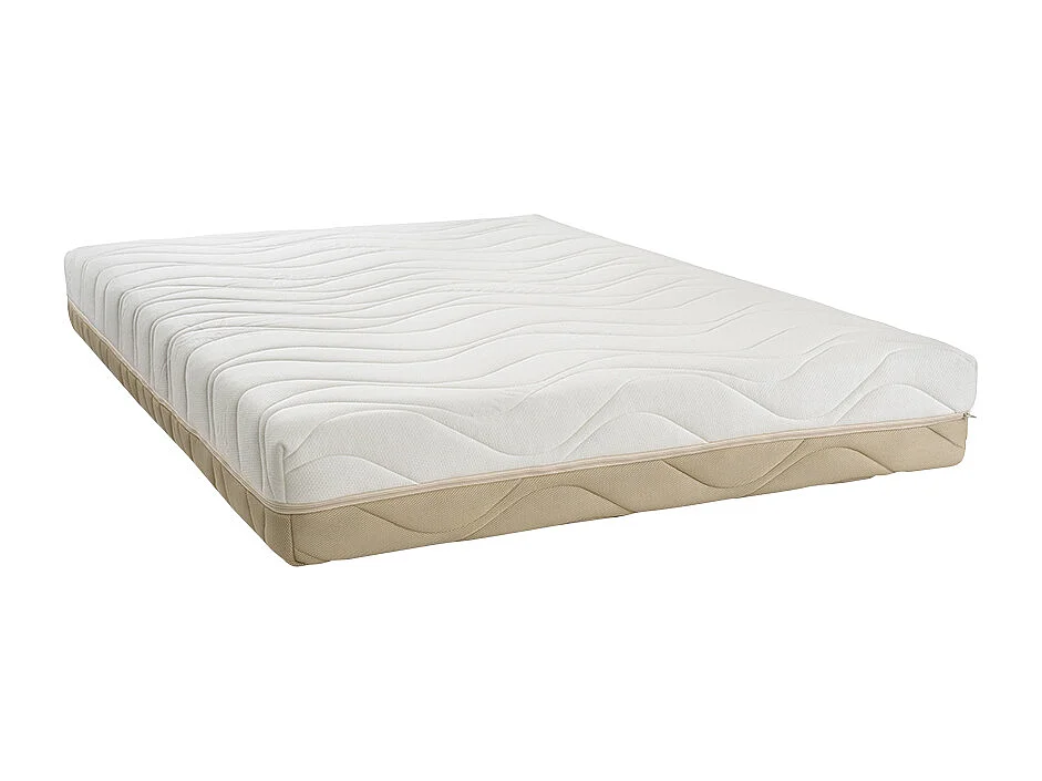 BELLECOUR LITERIE | Ensemble LEMAN 140x200 cm | Matelas Mousse hypersoft + Sommier Bois