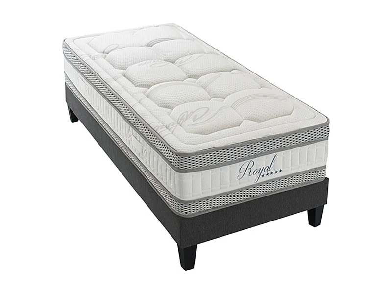 ROYAL 5* - Matelas mémoire de forme + sommier bois mi-ferme