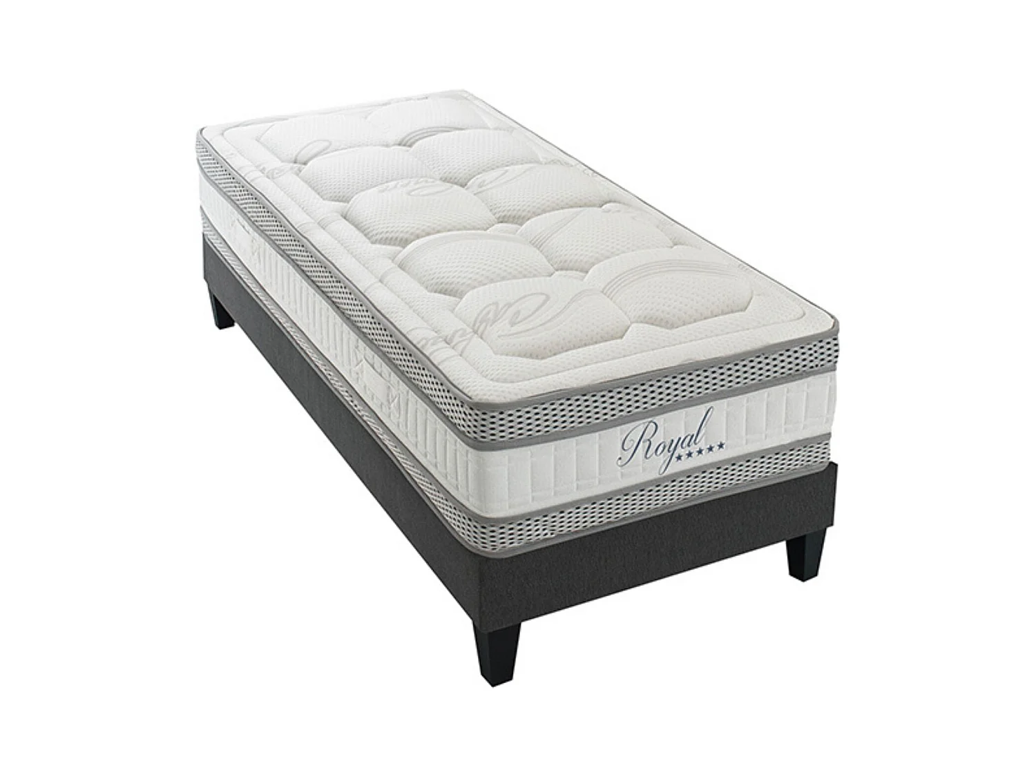 ROYAL 5* - Matelas mémoire de forme + sommier bois mi-ferme