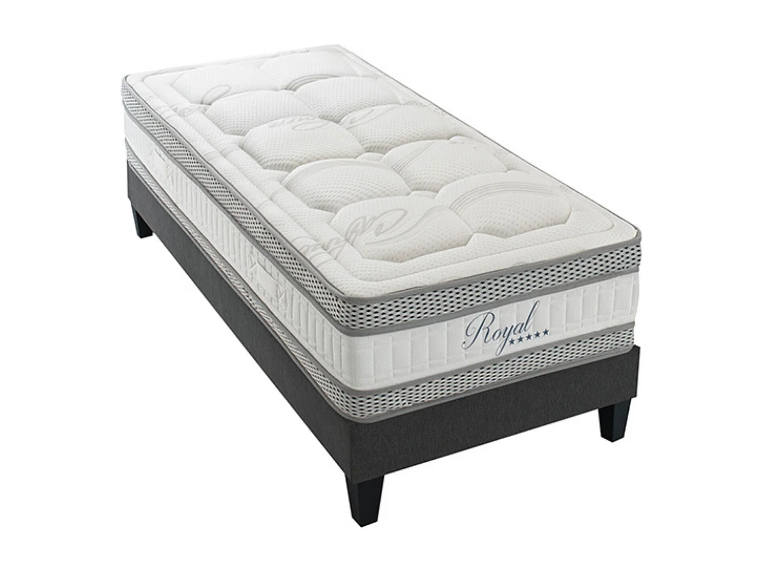ROYAL 5* - Matelas mémoire de forme + sommier bois mi-ferme