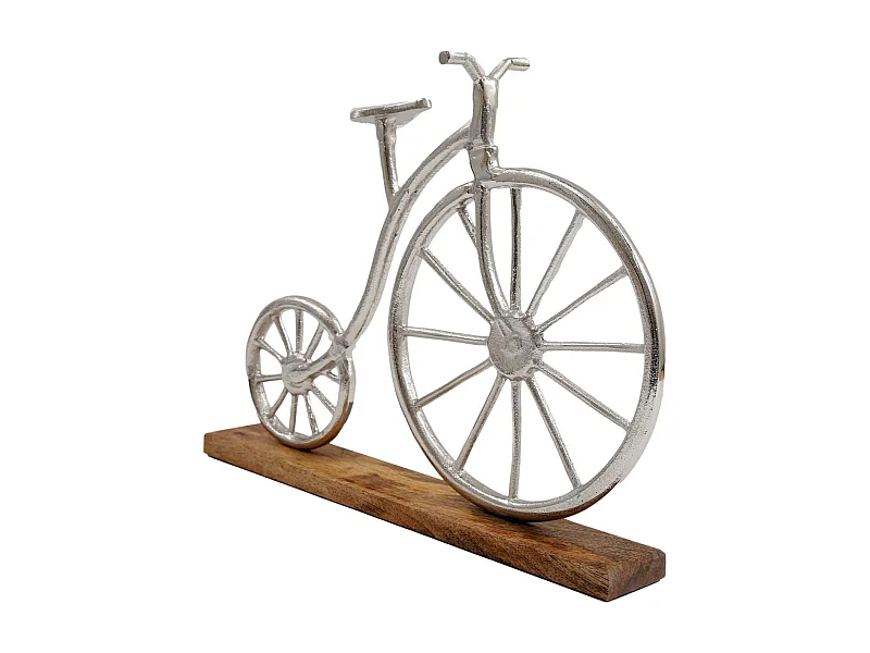 Velo vintage à poser en aluminium et manguier