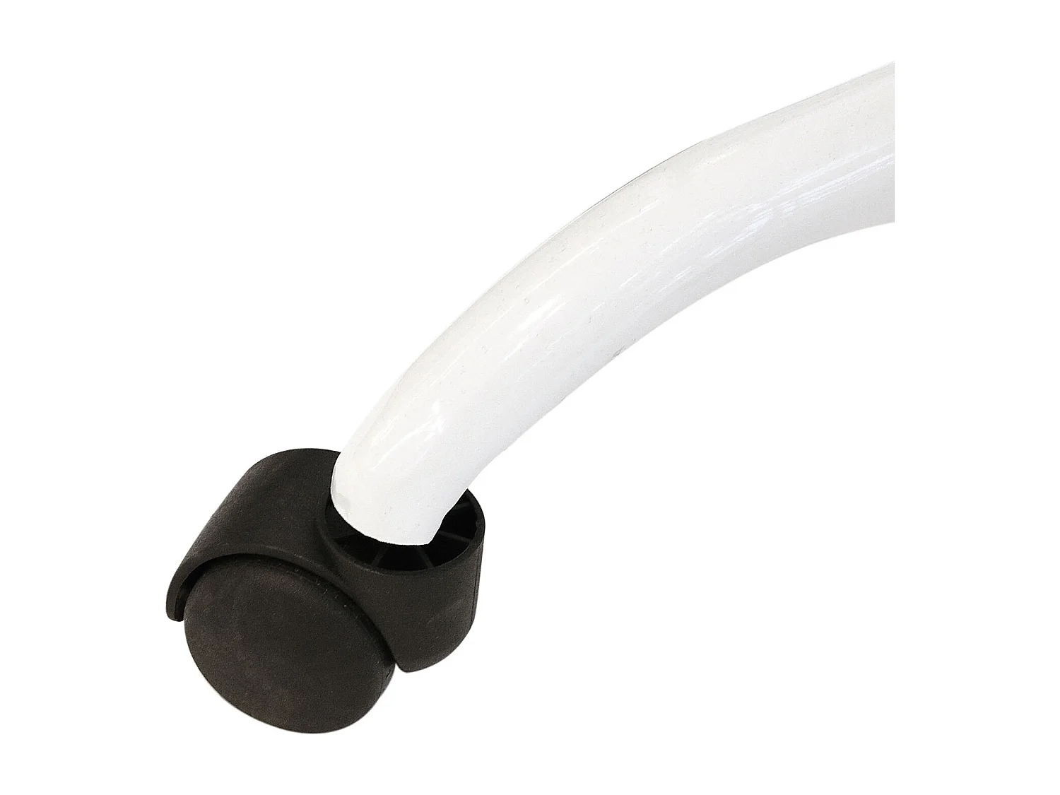 Chaise A Roulettes Kiruna Blanc - Lot De 2 Blanc, Noir, Argent