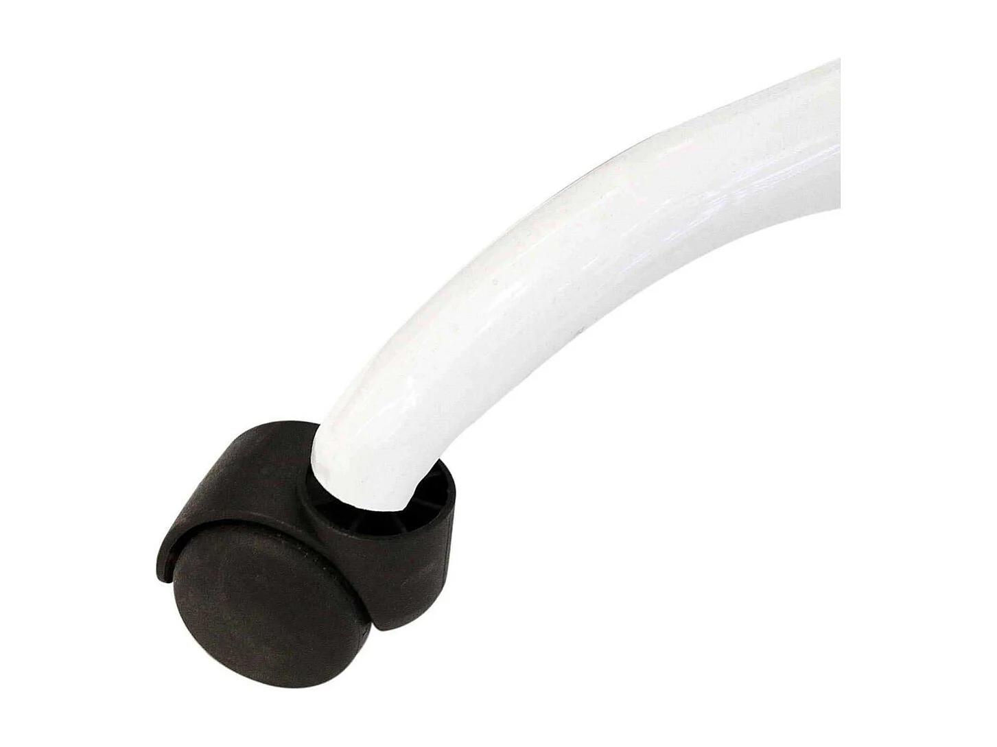 Chaise A Roulettes Kiruna Blanc - Lot De 2 Blanc, Noir, Argent