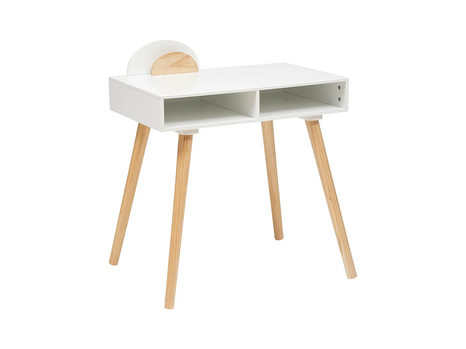 Bureau enfant primaire en Bois Blanc et Naturel H 87 cm