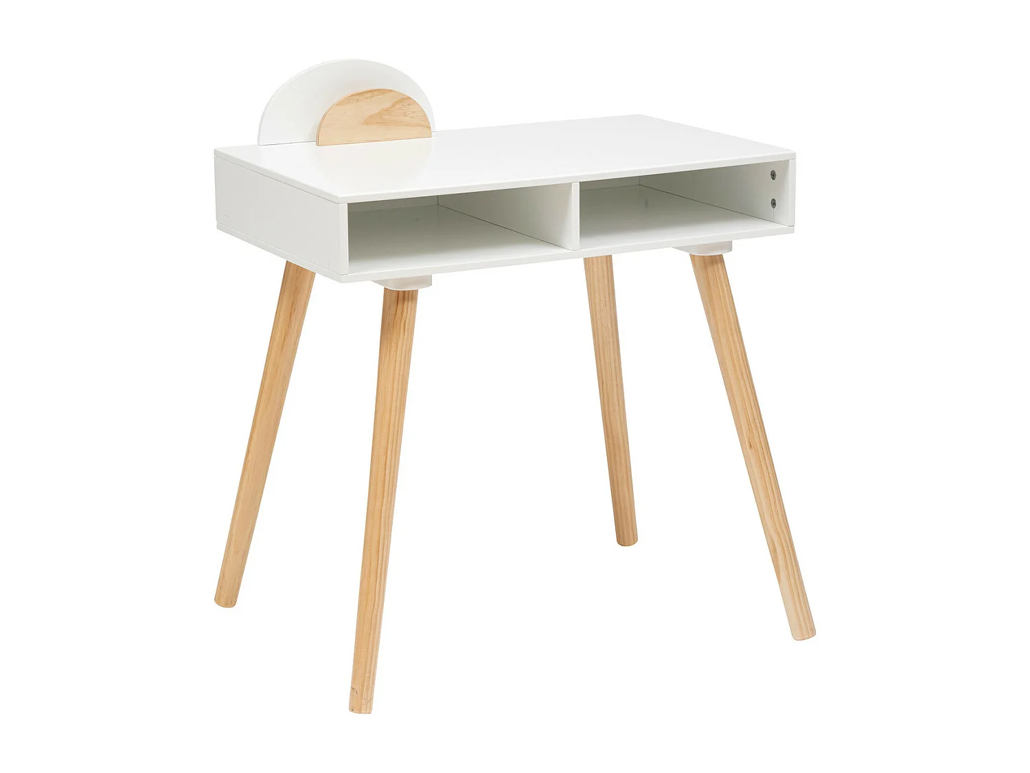 Bureau enfant primaire en Bois Blanc et Naturel H 87 cm