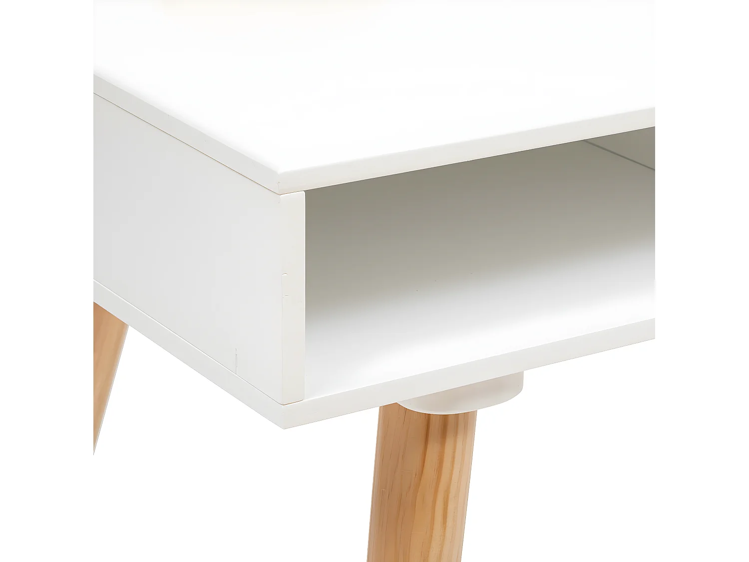 Bureau enfant primaire en Bois Blanc et Naturel H 87 cm