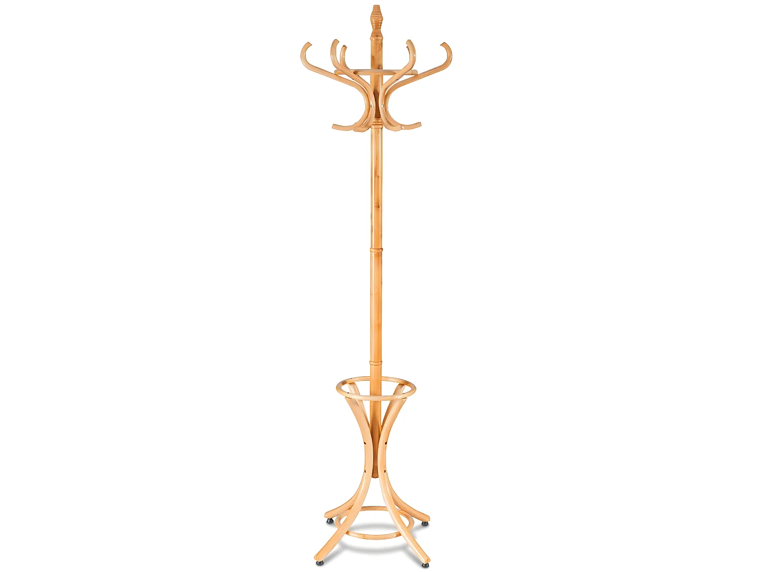 Porte-manteaux support de manteau chapeau parapluie bois neuf-brun 20_0000992