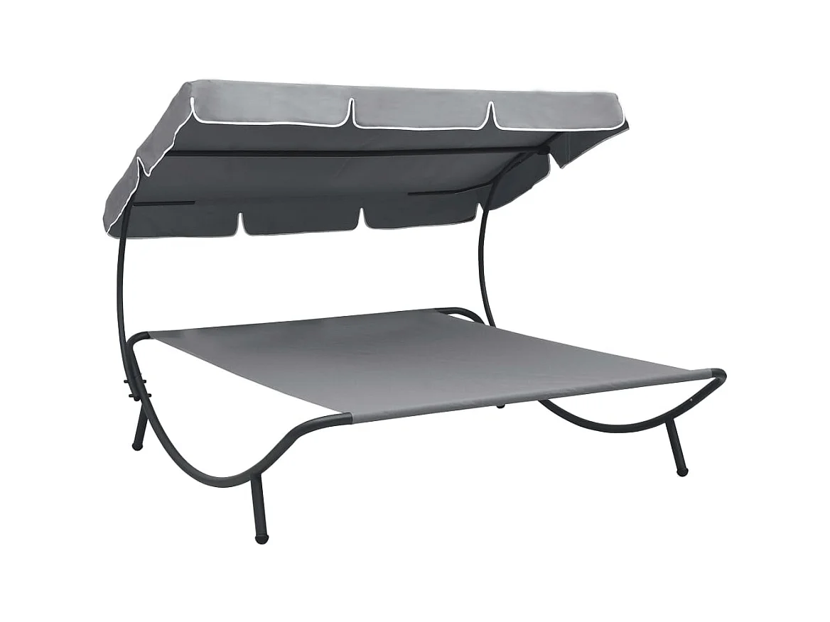 Lit de repos chaise grise 200 x 173 x 135 cm 02_0012011