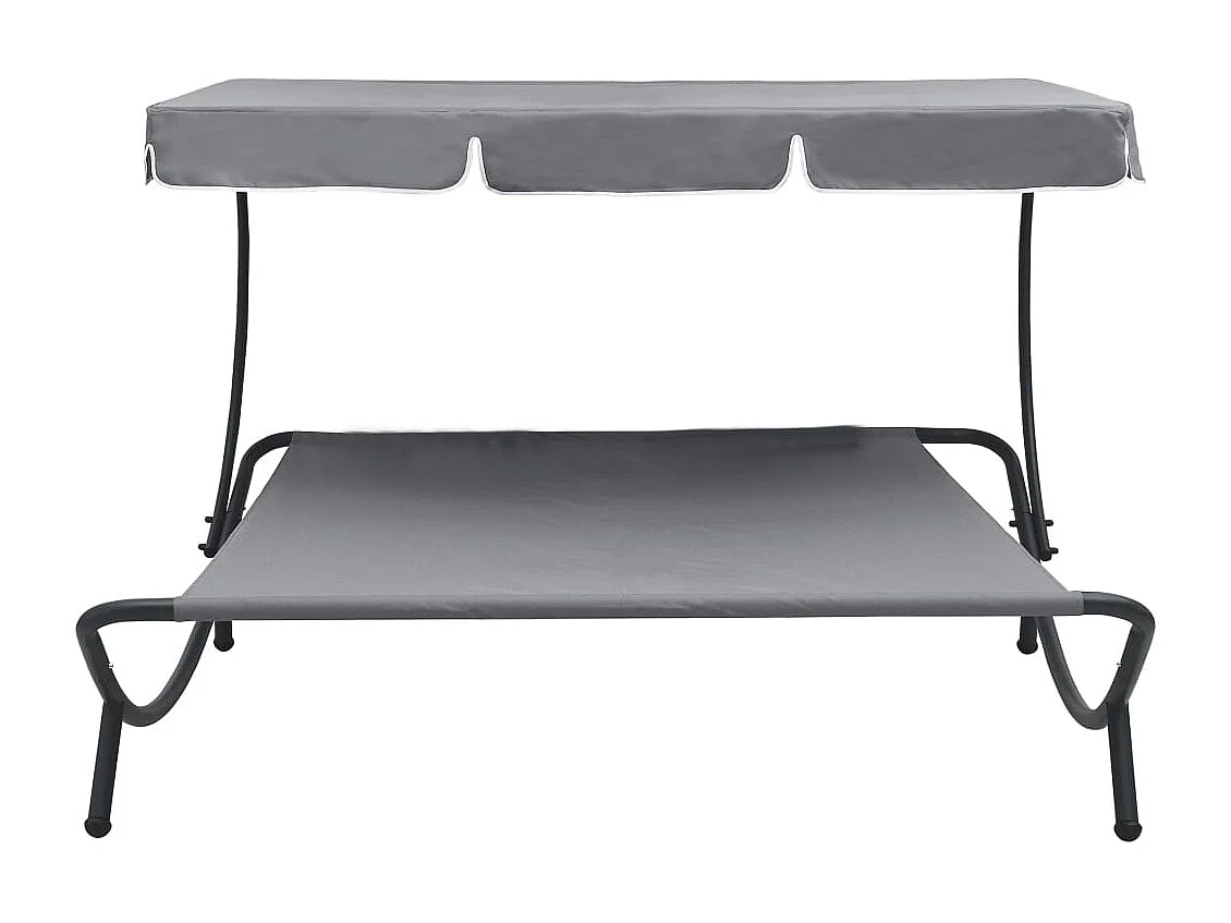 Lit de repos chaise grise 200 x 173 x 135 cm 02_0012011