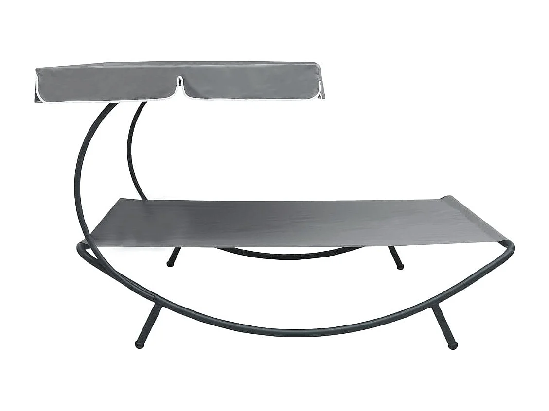 Lit de repos chaise grise 200 x 173 x 135 cm 02_0012011