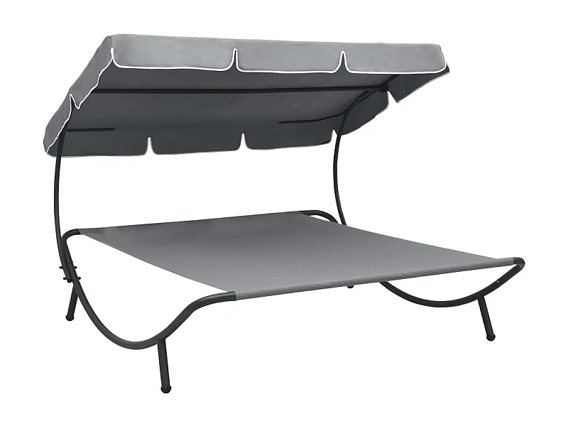 Lit de repos chaise grise 200 x 173 x 135 cm 02_0012011