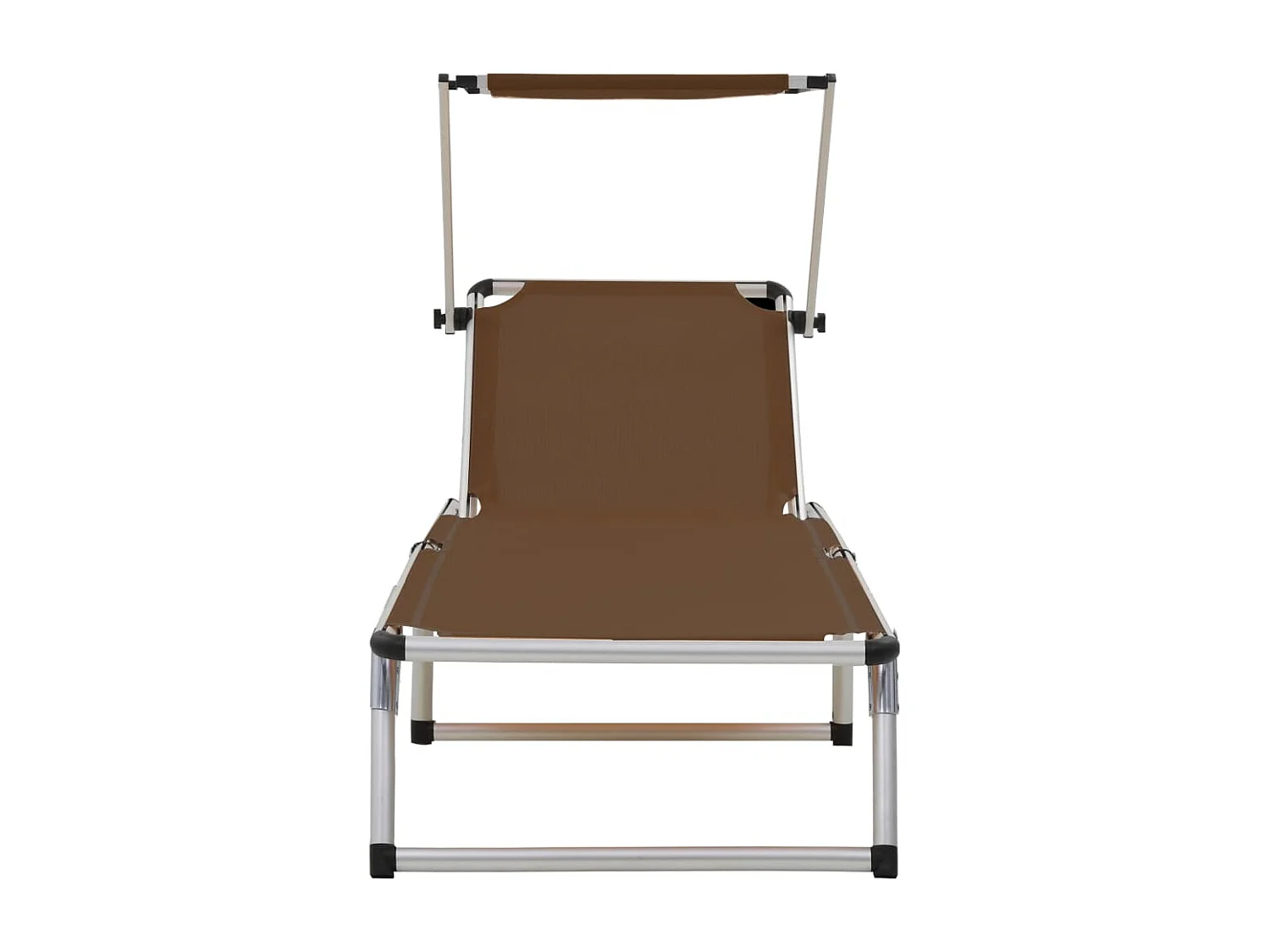 Lot de deux chaises aluminium marron 186 x 58 x 75 cm 02_0011960