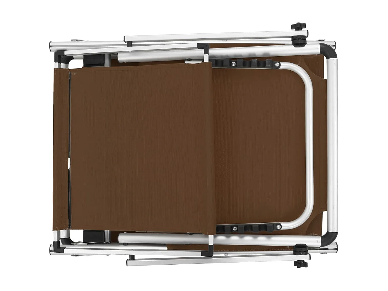 Lot de deux chaises aluminium marron 186 x 58 x 75 cm 02_0011960