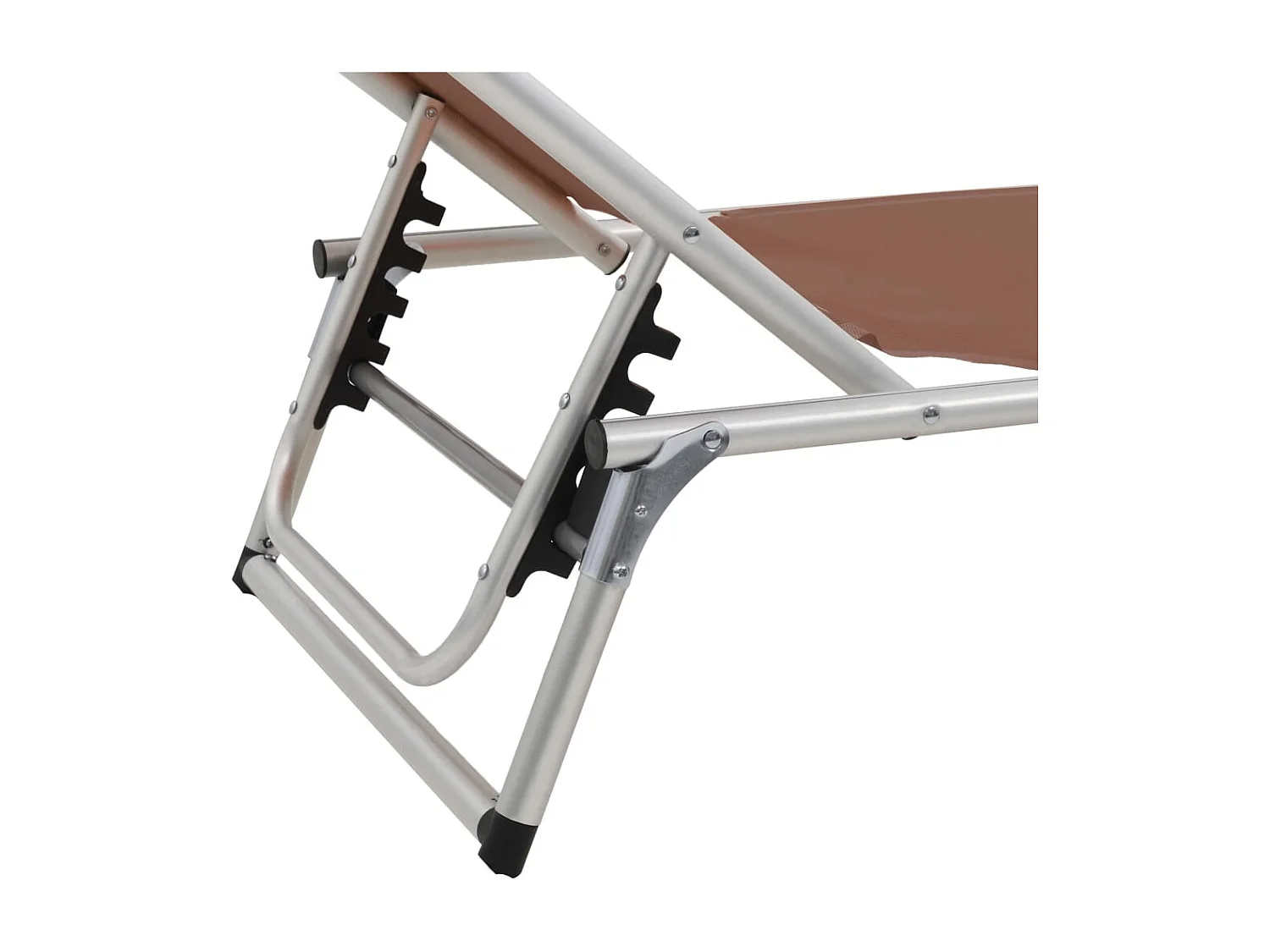 Lot de deux chaises aluminium marron 186 x 58 x 75 cm 02_0011960