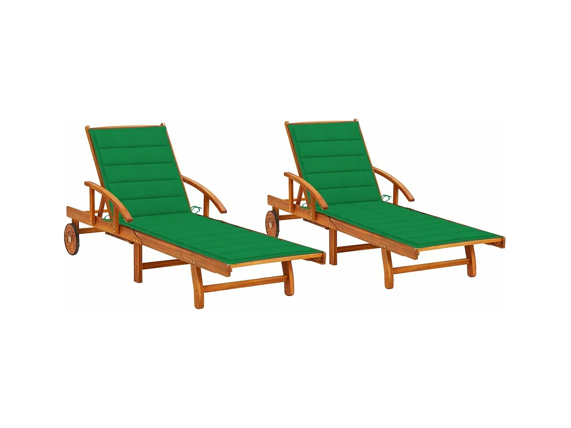 Lot de 2 transats bois marron 199 x 67 x 30 cm 02_0012041