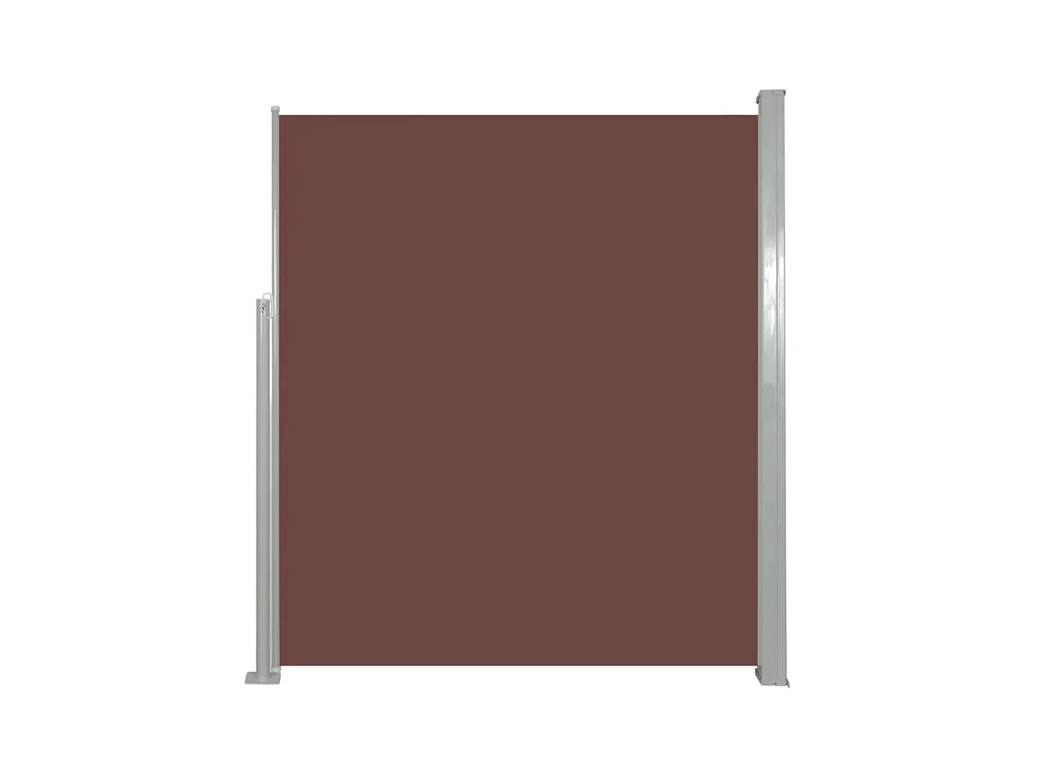 Pantalla de toldo pantalla de privacidad lateral retráctil para patio jardín terraza balcón pantalla de protección visual 160 x 500 cm marrón 02_0007096