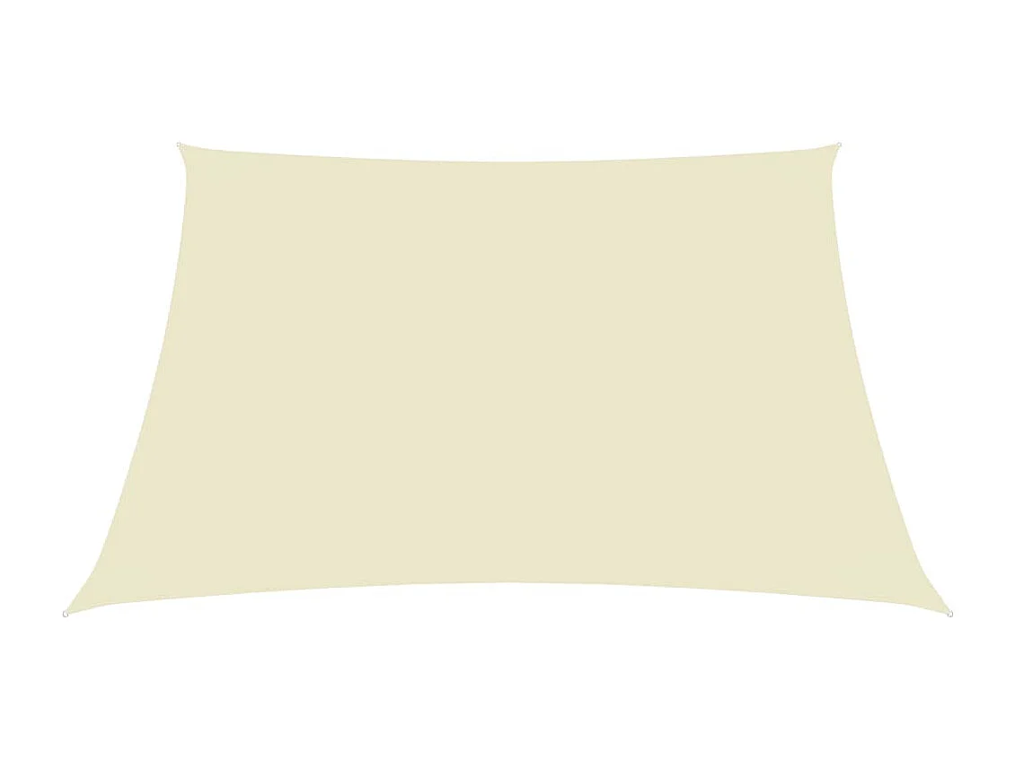 Voile toile d'ombrage parasol tissu crème 300 x 250 x 250 cm 02_0009551