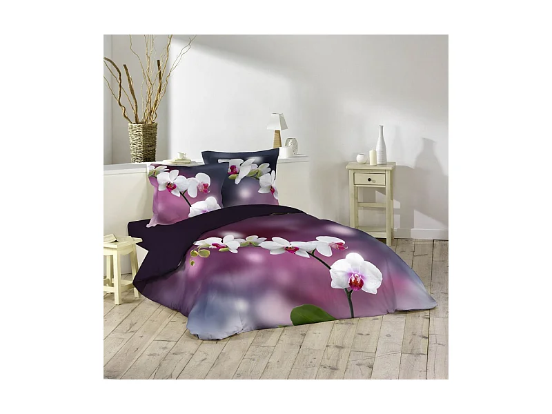 Parure de Lit 3 Pièces "Orchideis" 220x240cm