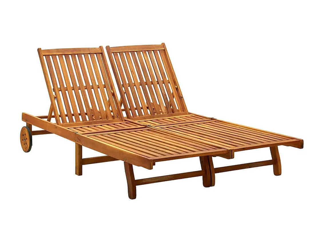 Transat chaise longue bain bois marron 199 x 118 x 30 cm 02_0012238