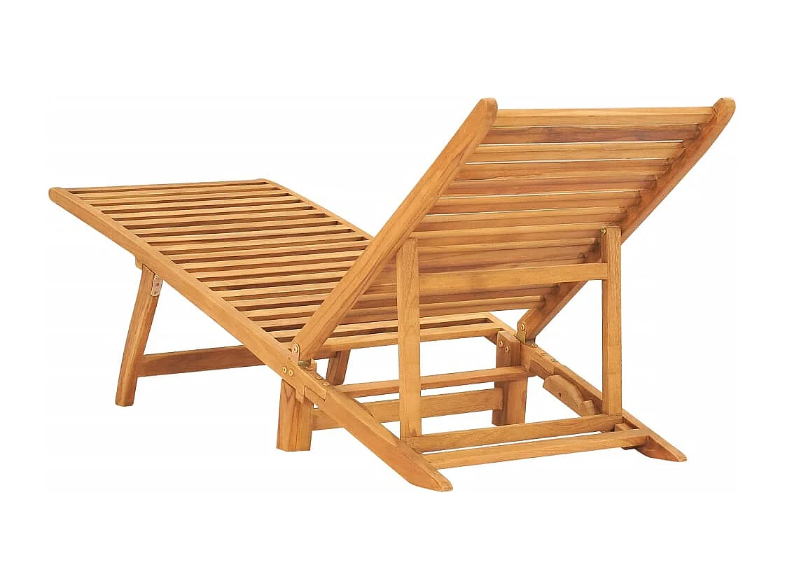 Transat chaise longue bain bois marron 161 x 55 x 69 cm 02_0012712