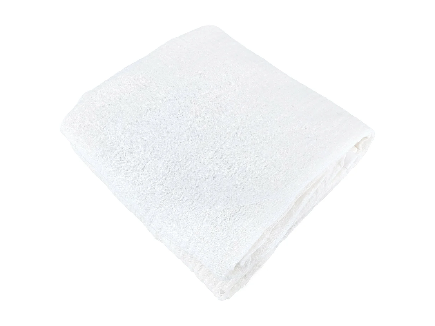 Parure de lit 240x220 cm double gaze de coton GAZGAZ blanc 3 pièces