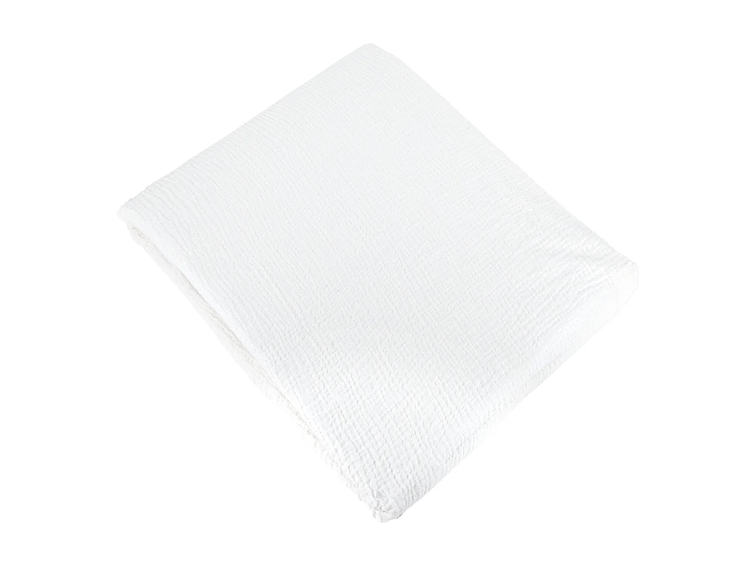 Parure de lit 240x220 cm double gaze de coton GAZGAZ blanc 3 pièces
