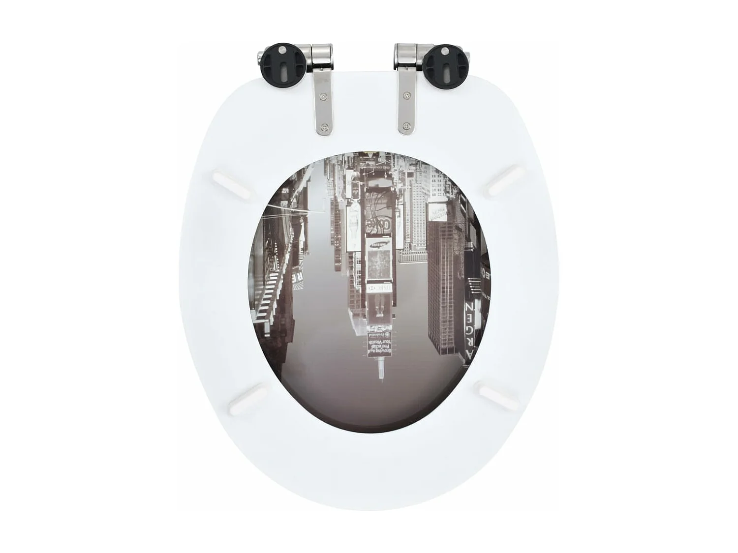 Siège WC MDF Couvercle effet bois 37.8 x 43.7 x 5 cm 02_0002902