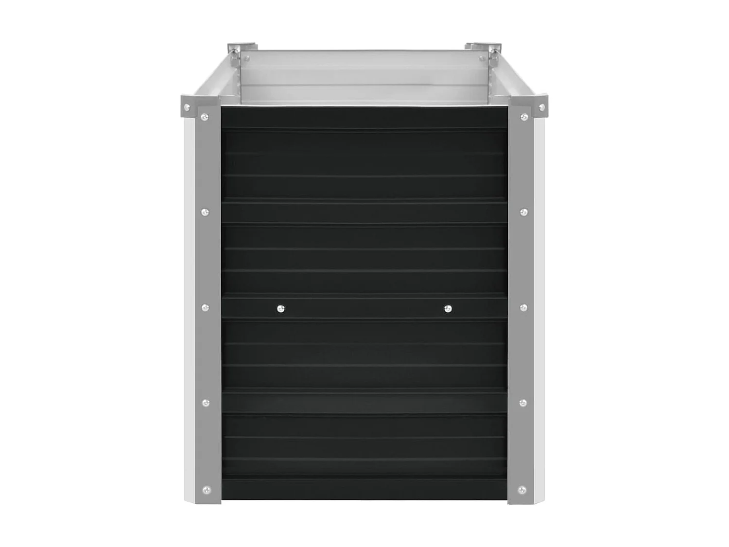 Macetero elevado plantas flores jardín antracita 160 x 40 x 45 cm acero galvanizado 02_0001141