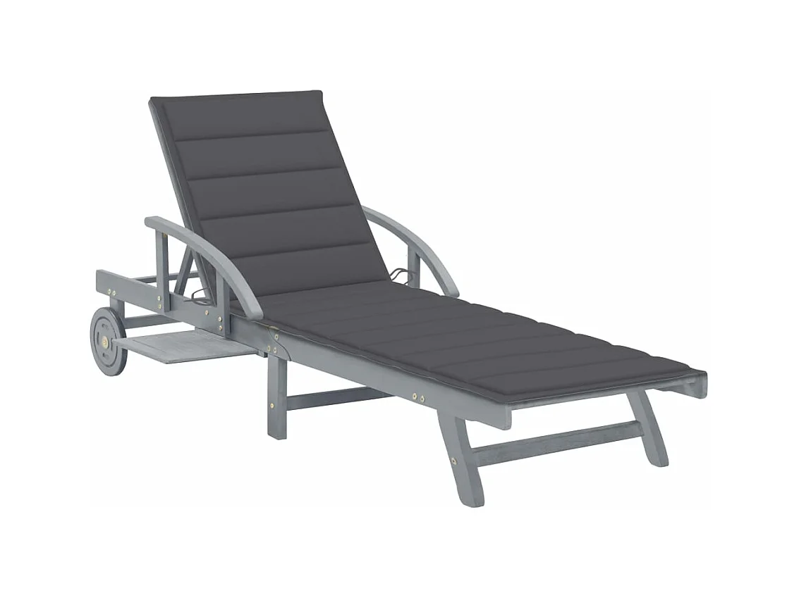 Transat chaise longue bain bois marron 200 x 68 x 30 cm 02_0012389